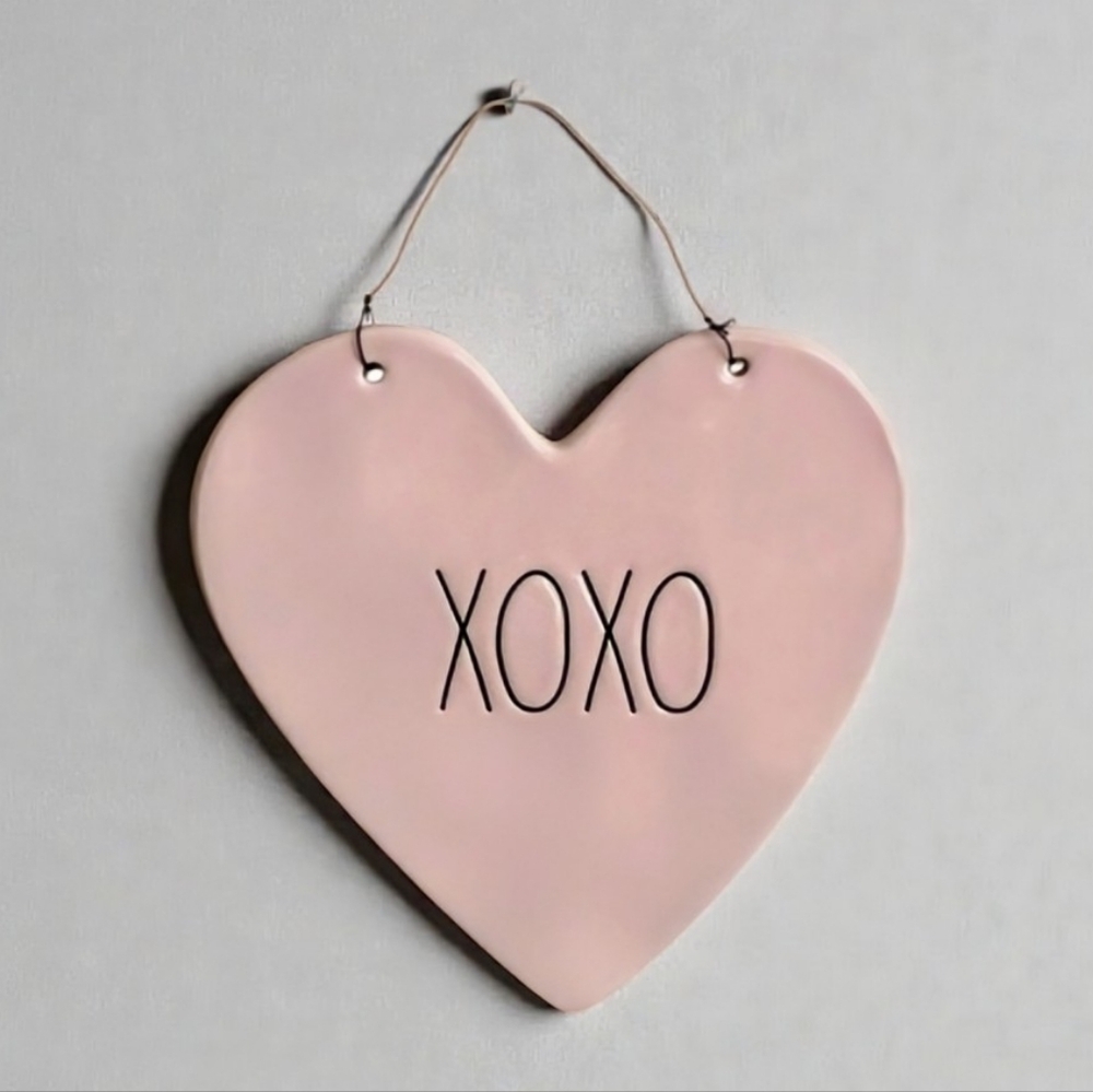 NEW Rae Dunn Ceramic Heart Hanging Plaque